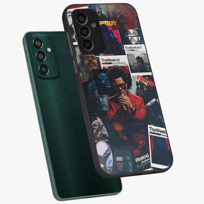 The Weeknd Glass Case displayed in angled mockup highlighting stylish pop culture inspired design with modern aesthetic.