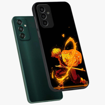 Thunder Flame Execution Glass Case displayed in angled mockup highlighting dramatic fire themed design with intense fantasy aesthetic.