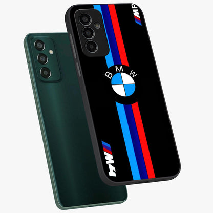 Turbo BMW Beast Glass Case displayed in angled mockup highlighting sleek racing car design with bold automotive aesthetic.