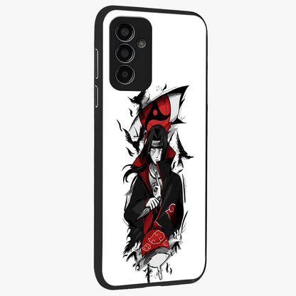 Itachi Limited Edition Naruto Anime Glass Case upright view showcasing intense anime artwork with powerful character theme.
