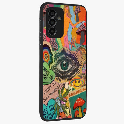 Mystic Eye Wonderland Glass Case upright view showcasing symbolic eye artwork with mysterious fantasy theme.