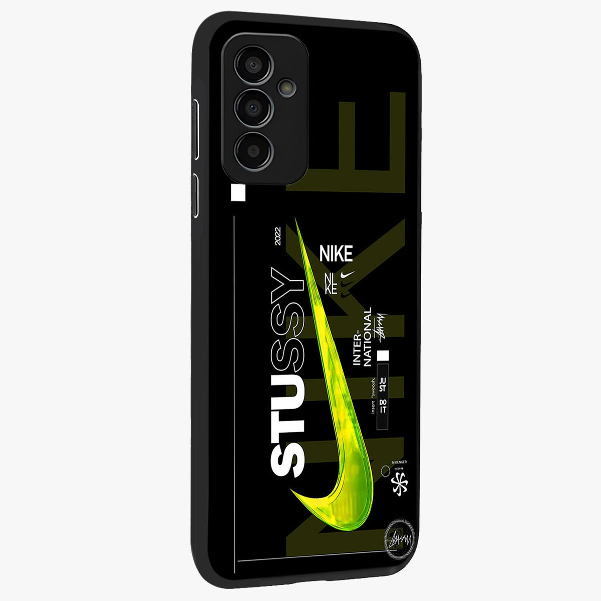 Neon Street Edition Glass Case upright view showcasing colorful neon artwork with modern street culture theme.