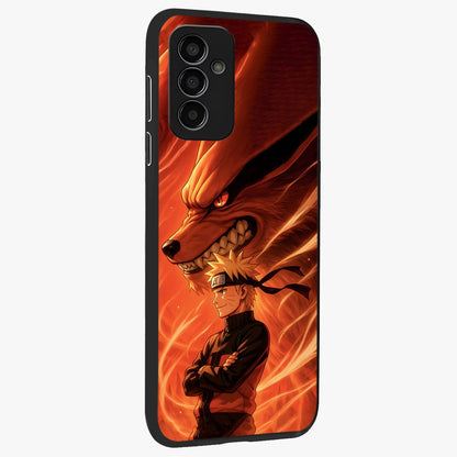 Nine Tails Legacy Glass Case upright view showcasing dramatic nine-tails artwork with intense anime themed design.