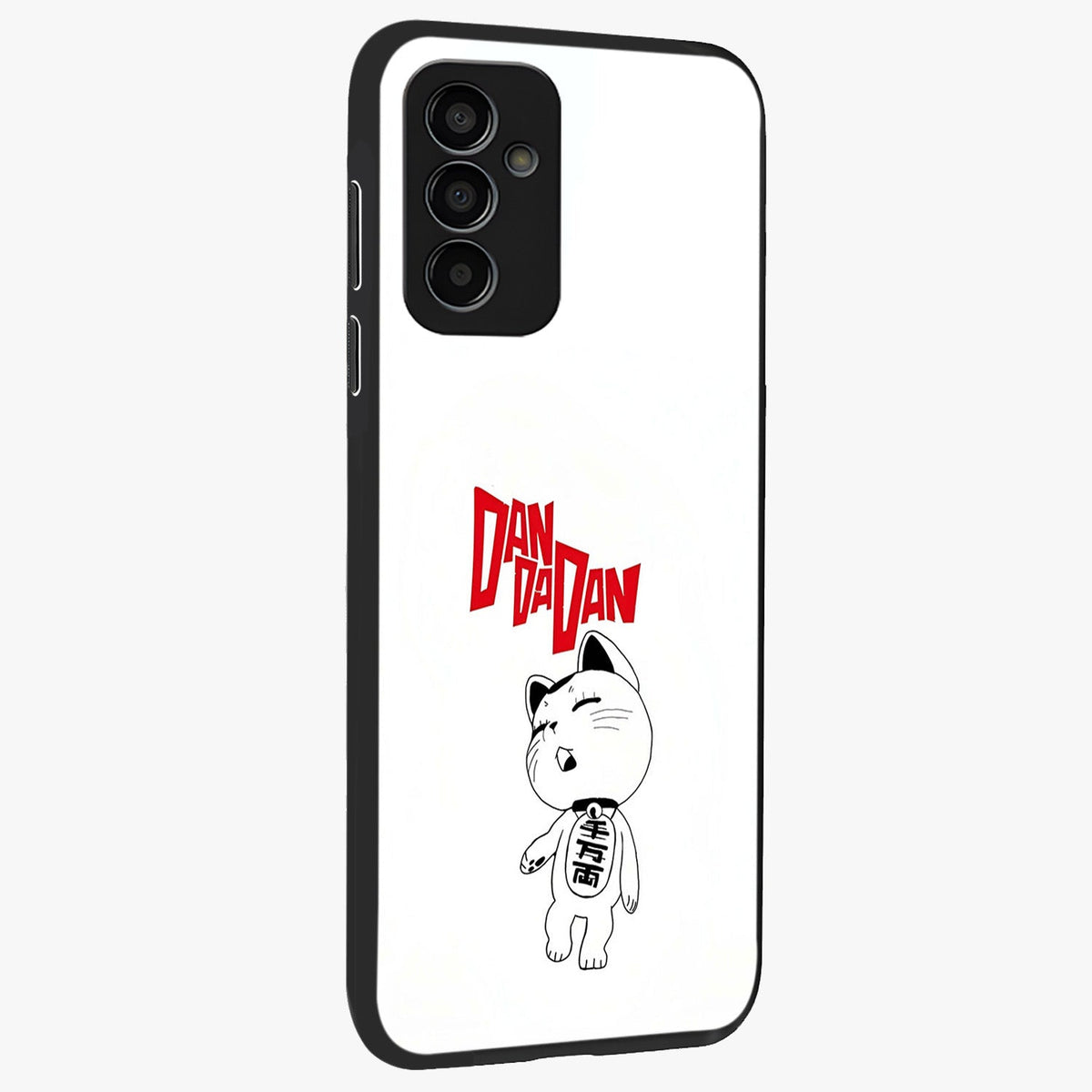 Playful Spirit Charm Glass Case upright view showcasing vibrant charm artwork with fun artistic theme.
