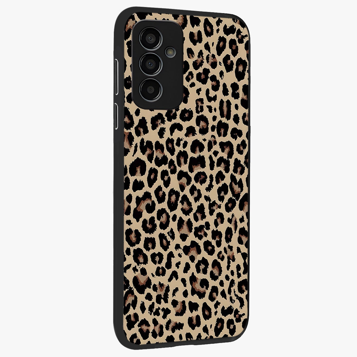 Savage Chic Pattern Glass Case upright view showcasing trendy decorative artwork with edgy fashion theme.
