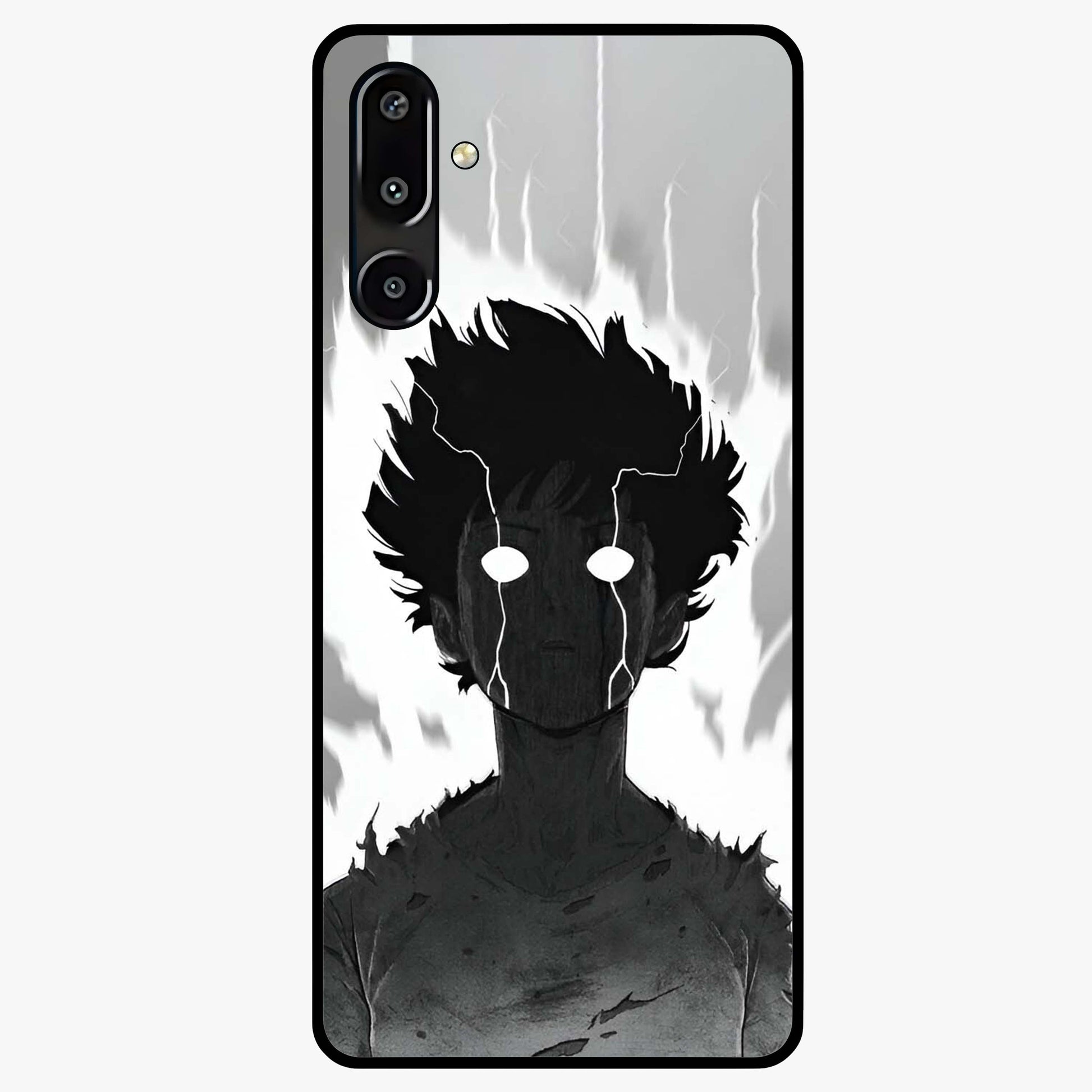 Awakened Inner Rage Glass Case showing flat back view with intense artistic artwork and glossy glass finish.