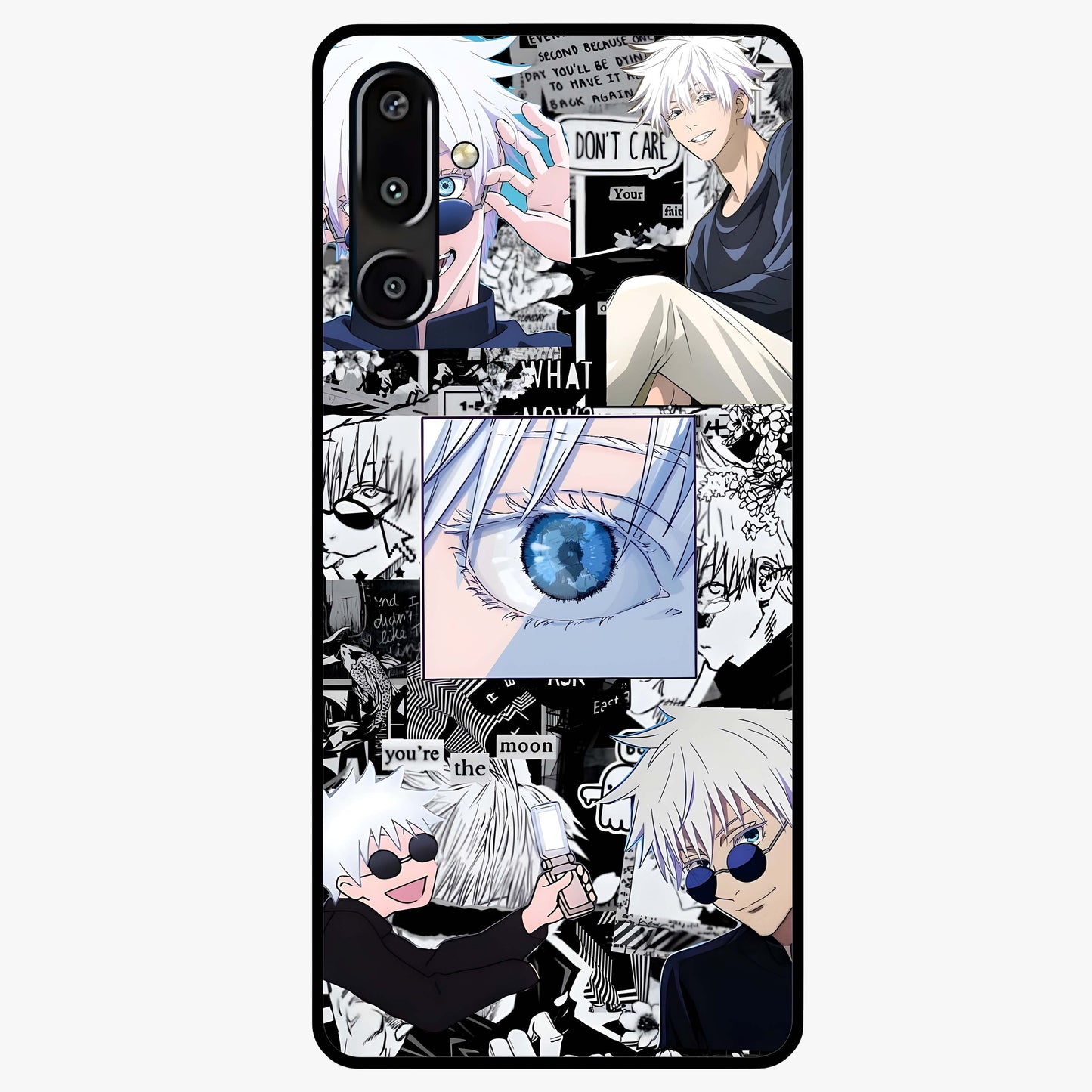 Infinity Sorcerer Chaos Glass Case showing flat back view with mystical sorcerer themed artwork and glossy glass finish.