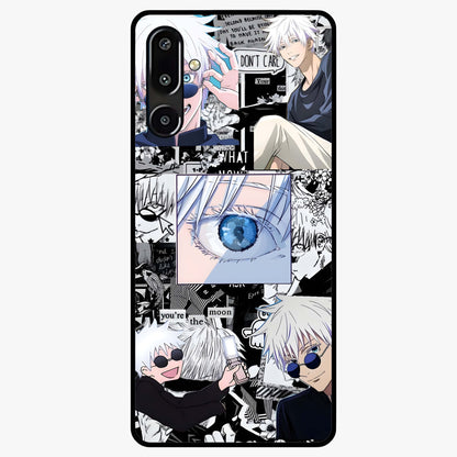 Infinity Sorcerer Chaos Glass Case showing flat back view with mystical sorcerer themed artwork and glossy glass finish.