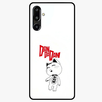 Playful Spirit Charm Glass Case showing flat back view with cheerful charm themed artwork and glossy glass finish.