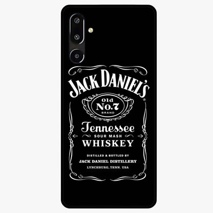 Vintage Whiskey Heritage Glass Case showing flat back view with classic whiskey inspired artwork and glossy glass finish.