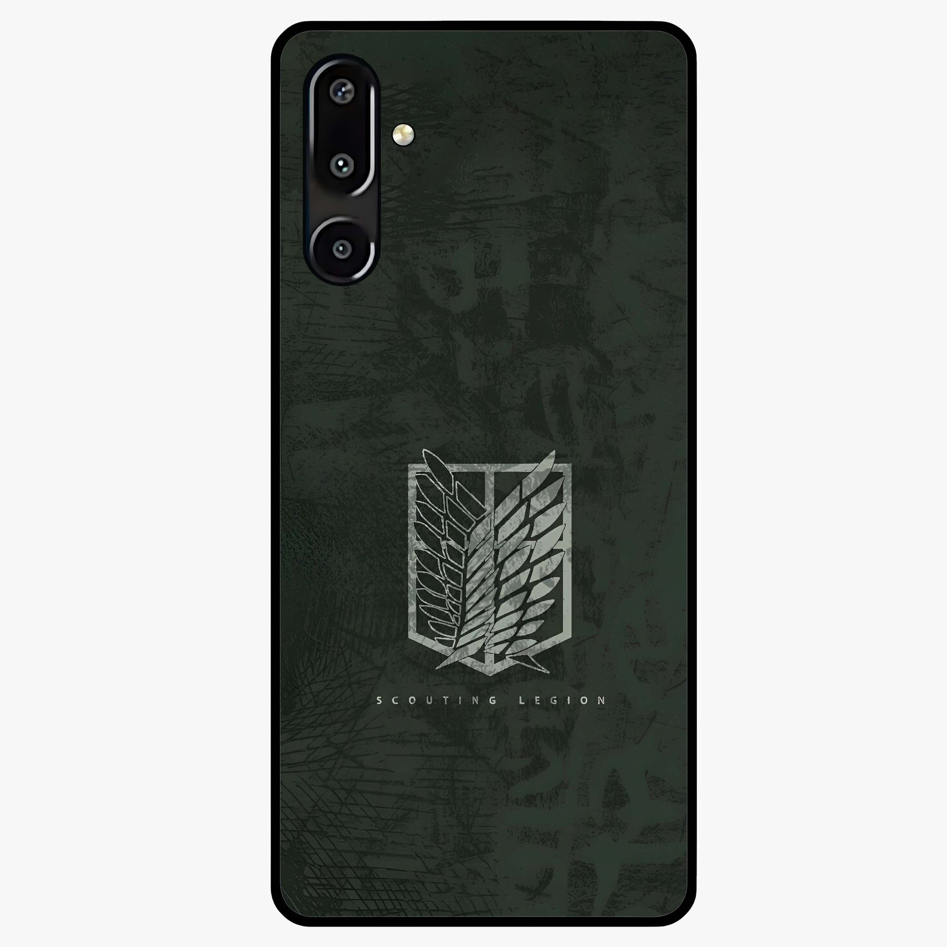 Wings Of Freedom Glass Case showing flat back view with symbolic wings artwork and glossy glass finish.