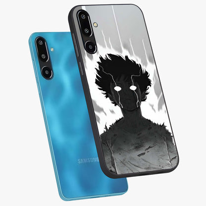 Awakened Inner Rage Glass Case displayed in angled mockup highlighting powerful graphic design and bold artistic theme.