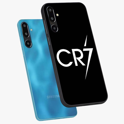 Cr7 Elite Strike Glass Case displayed in angled mockup highlighting powerful sports graphic with bold athletic theme.