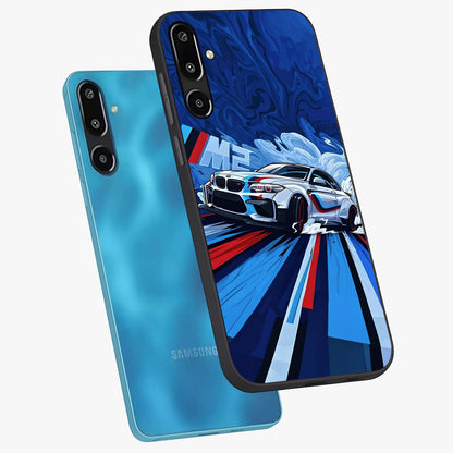 Drift Power Rush Glass Case displayed in angled mockup highlighting powerful drift car design with sporty aesthetic style.