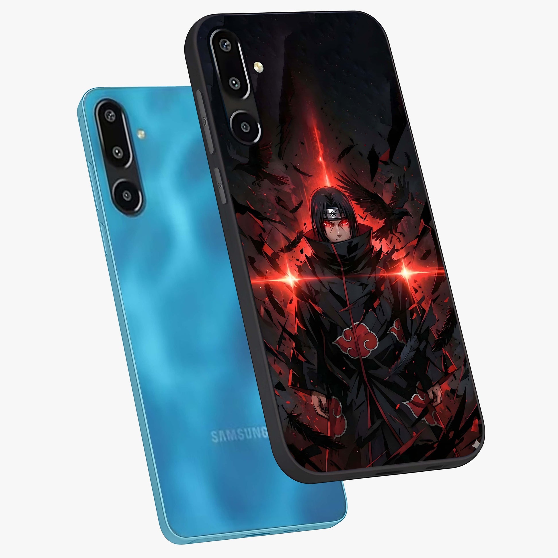Focused Blade Discipline Glass Case displayed in angled mockup highlighting clean minimal text artwork with modern aesthetic style.