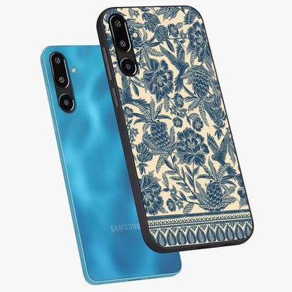 Heirloom Wild Bloom Glass Case displayed in angled mockup highlighting botanical bloom design with classic aesthetic style.