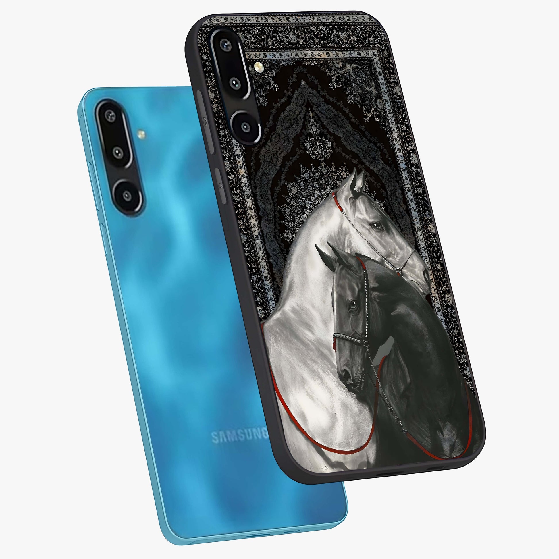 Majestic Ride Legacy Glass Case displayed in angled mockup highlighting sleek vehicle design with bold racing aesthetic.