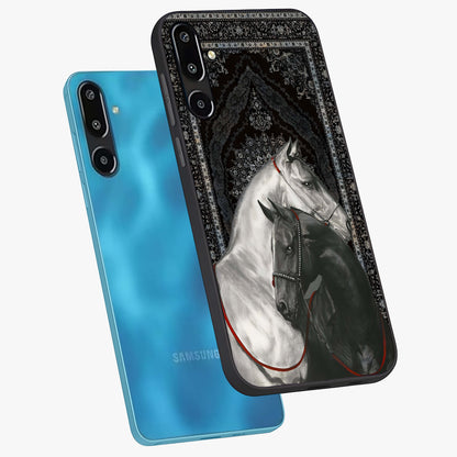 Majestic Ride Legacy Glass Case displayed in angled mockup highlighting sleek vehicle design with bold racing aesthetic.
