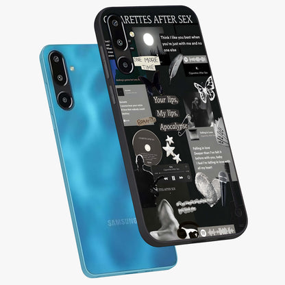 Midnight Love Echo Glass Case displayed in angled mockup highlighting elegant love inspired design with deep aesthetic style.