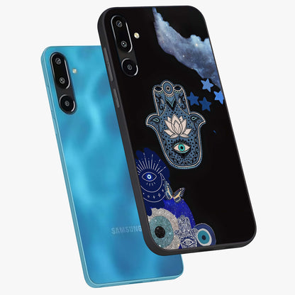 Mystic Hand Aura Glass Case displayed in angled mockup highlighting magical aura design with spiritual aesthetic style.
