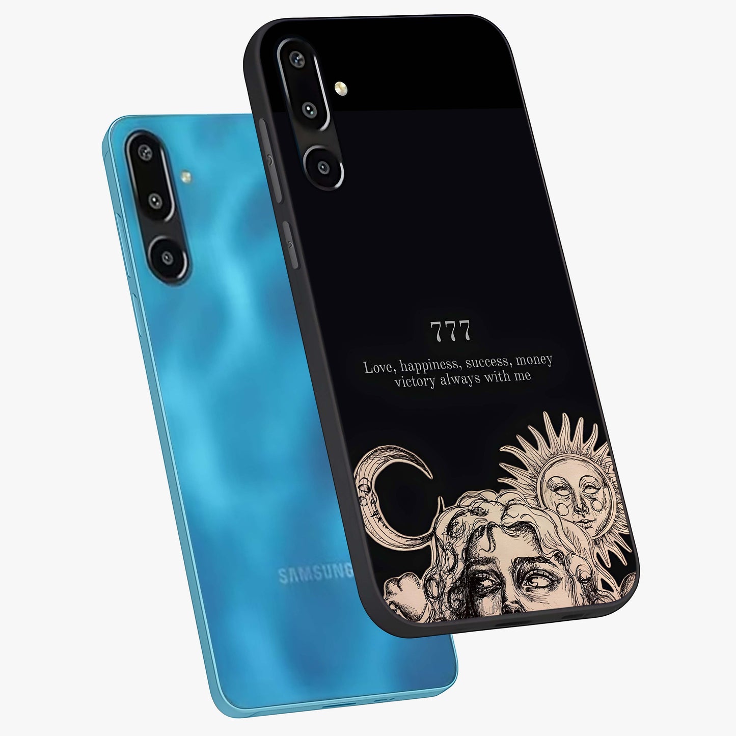Mystic Victory Aura Glass Case displayed in angled mockup highlighting energetic aura design with bold mystical aesthetic.