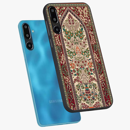 Persian Inspired Glass Case displayed in angled mockup highlighting intricate traditional design with elegant cultural aesthetic.