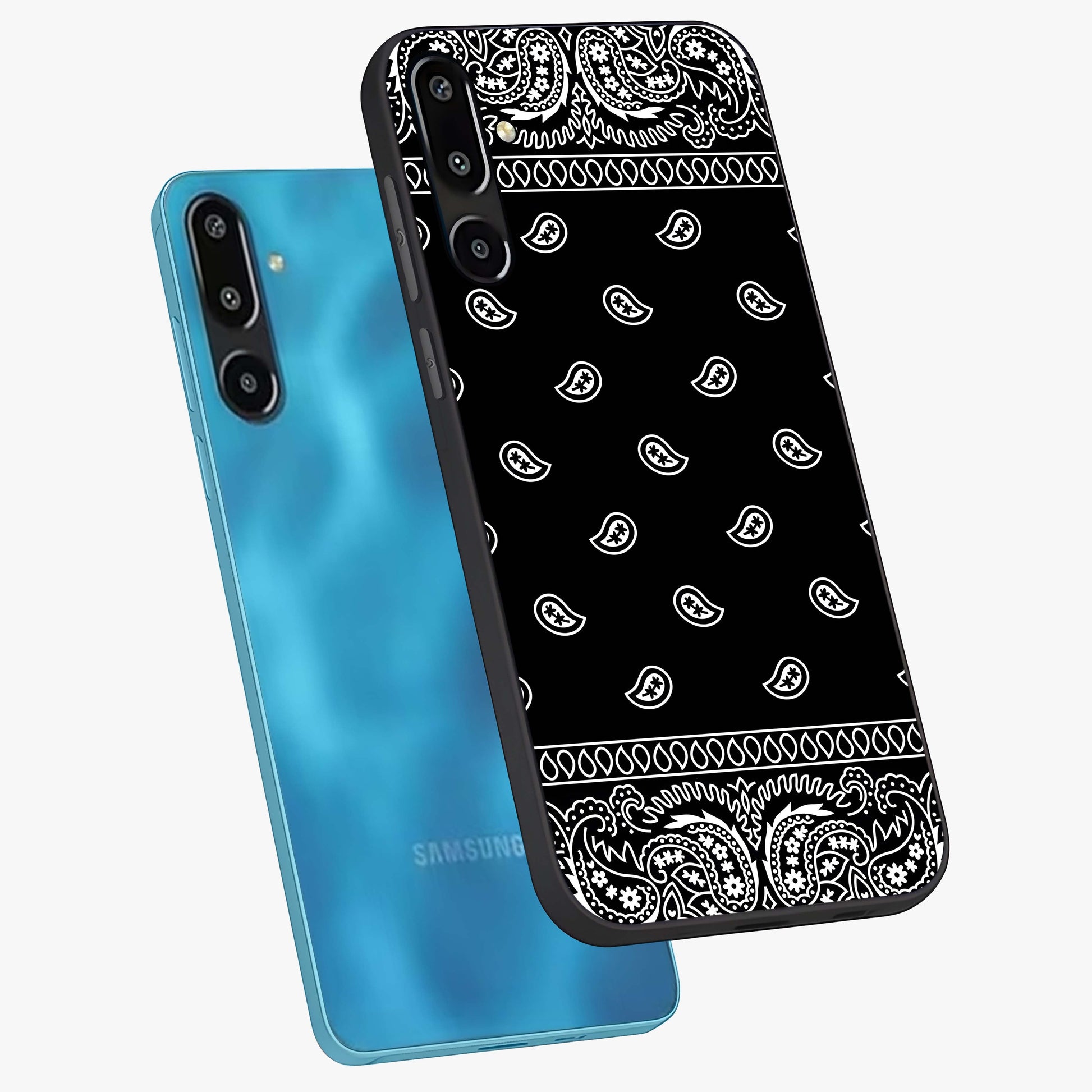 Retro Rebel Threads Glass Case displayed in angled mockup highlighting retro inspired graphic design with rebellious aesthetic.