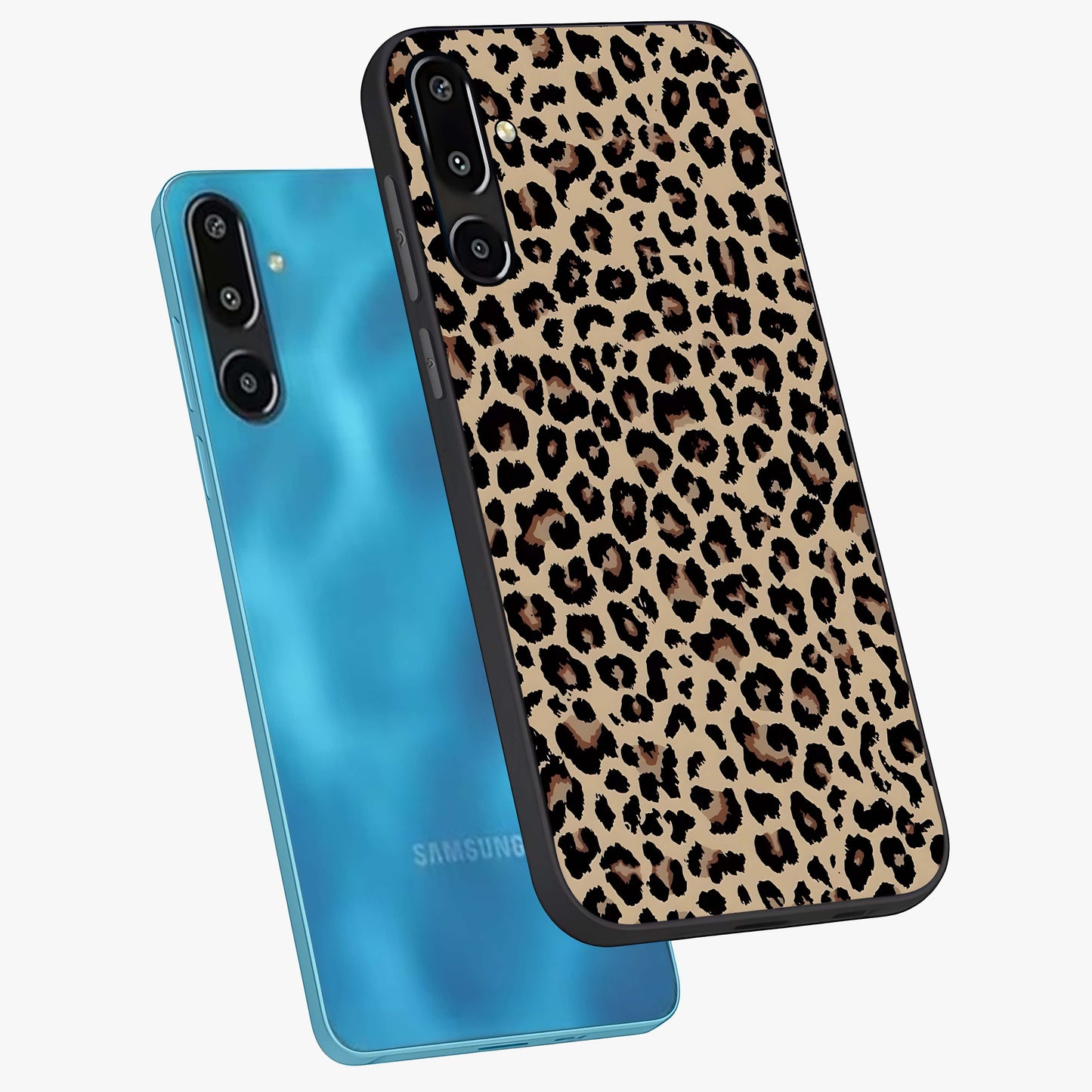 Savage Chic Pattern Glass Case displayed in angled mockup highlighting bold fashion inspired design with chic aesthetic.