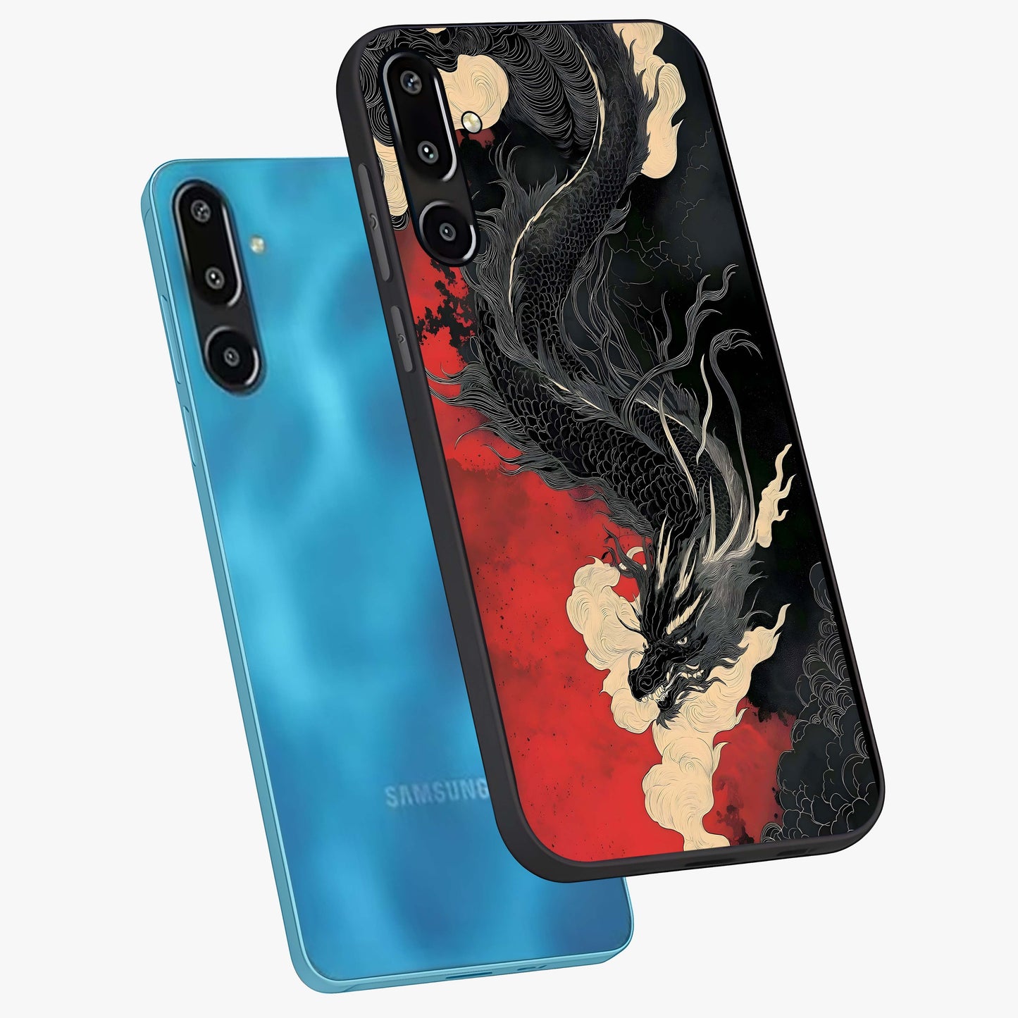 Shadow Dragon Fury Glass Case displayed in angled mockup highlighting powerful dragon illustration with dark fantasy aesthetic.