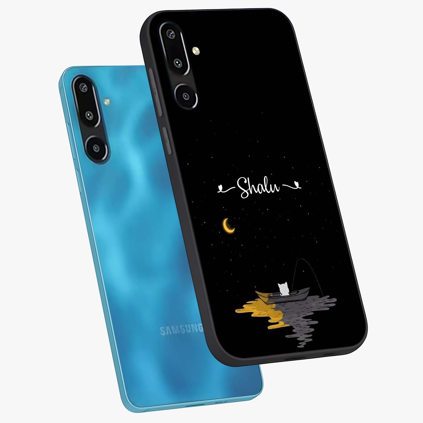 Silent Night Row Glass Case displayed in angled mockup highlighting peaceful evening design with dreamy night aesthetic.