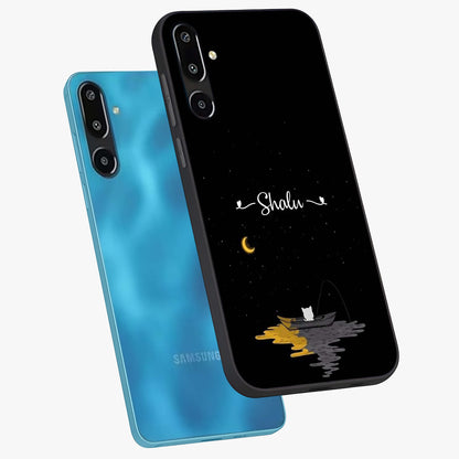 Silent Night Row Glass Case displayed in angled mockup highlighting peaceful evening design with dreamy night aesthetic.