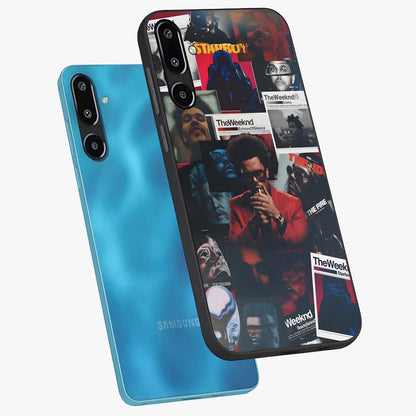 The Weeknd Glass Case displayed in angled mockup highlighting stylish pop culture inspired design with modern aesthetic.