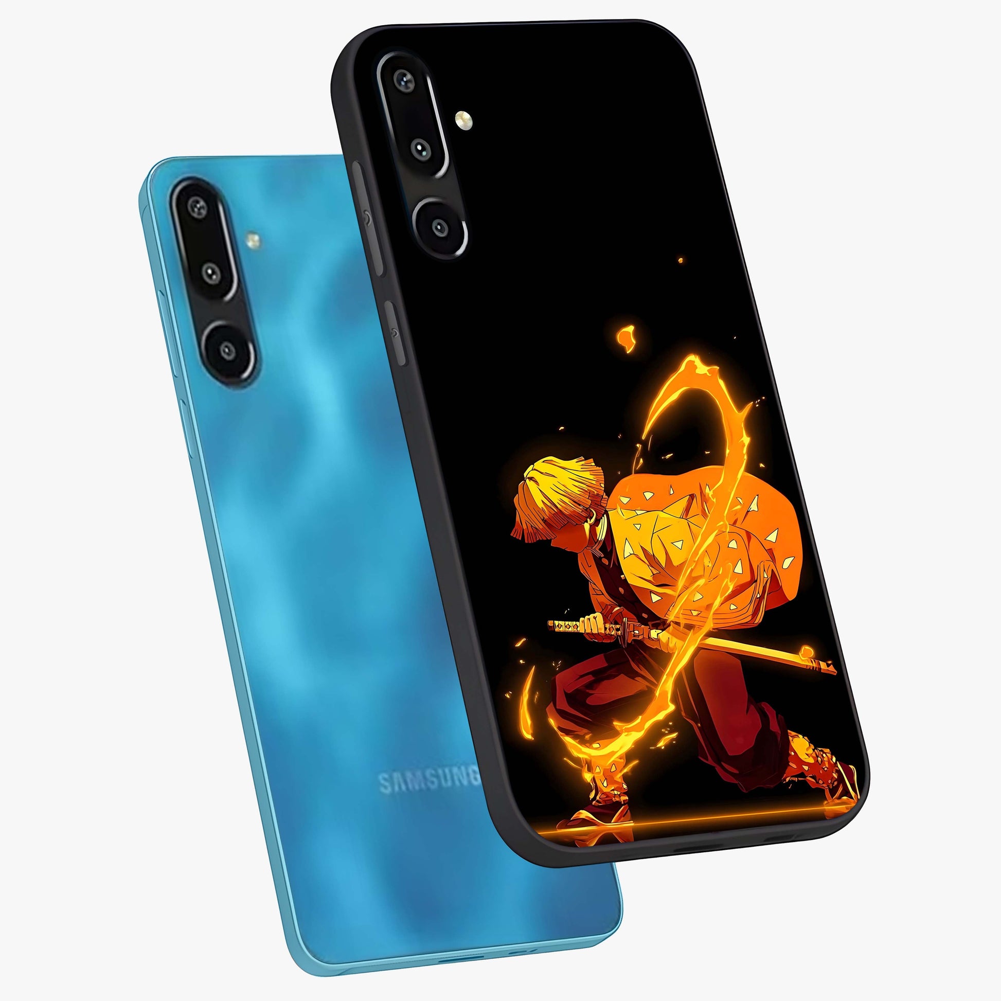 Thunder Flame Execution Glass Case displayed in angled mockup highlighting dramatic fire themed design with intense fantasy aesthetic.