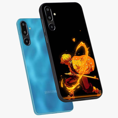 Thunder Flame Execution Glass Case displayed in angled mockup highlighting dramatic fire themed design with intense fantasy aesthetic.