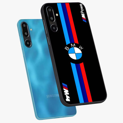 Turbo BMW Beast Glass Case displayed in angled mockup highlighting sleek racing car design with bold automotive aesthetic.