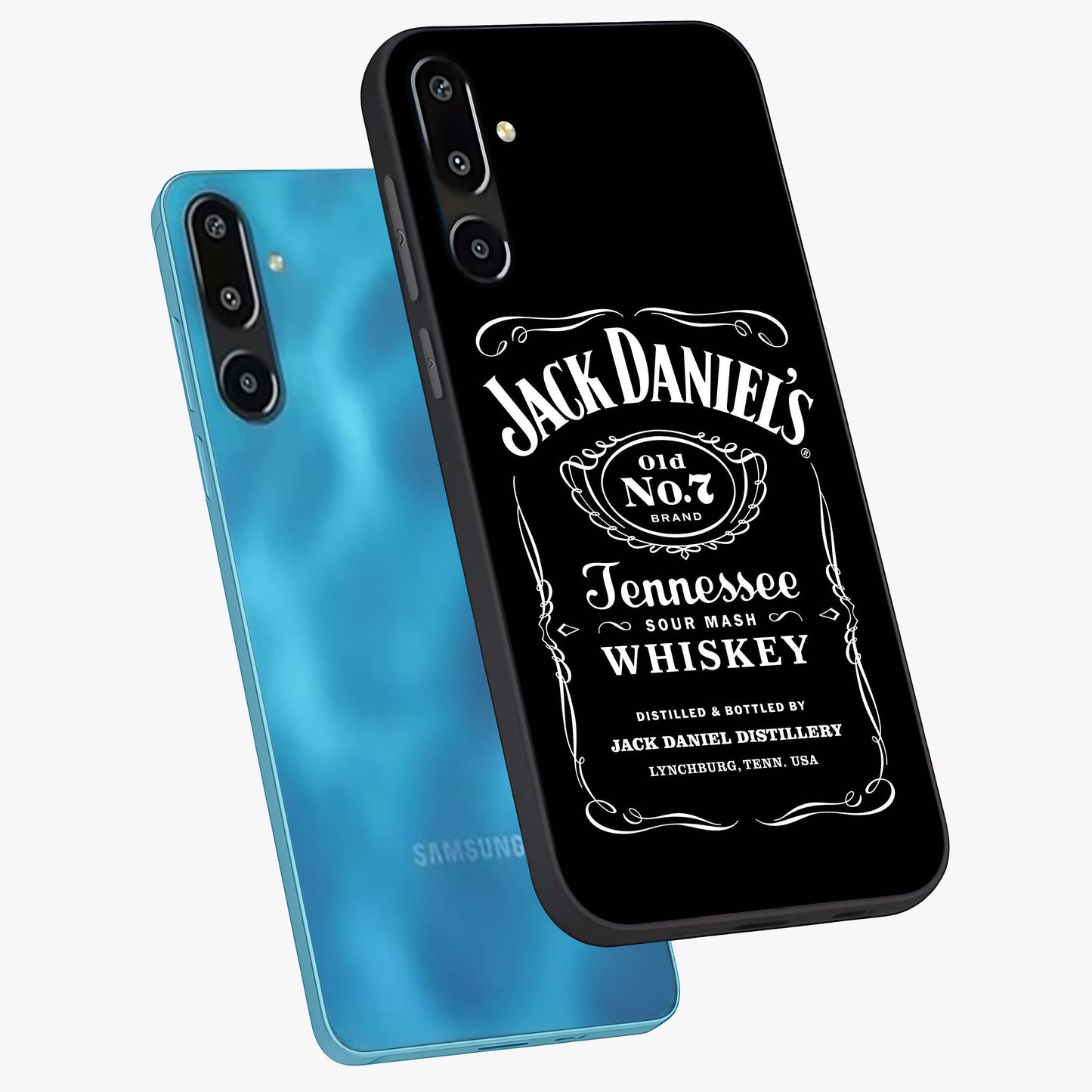 Vintage Whiskey Heritage Glass Case displayed in angled mockup highlighting retro beverage themed design with heritage aesthetic.