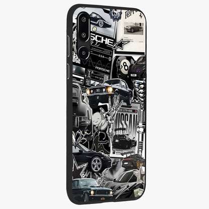 Aesthetic Dark Love Glass Case upright view showcasing dramatic romantic artwork with modern aesthetic style.