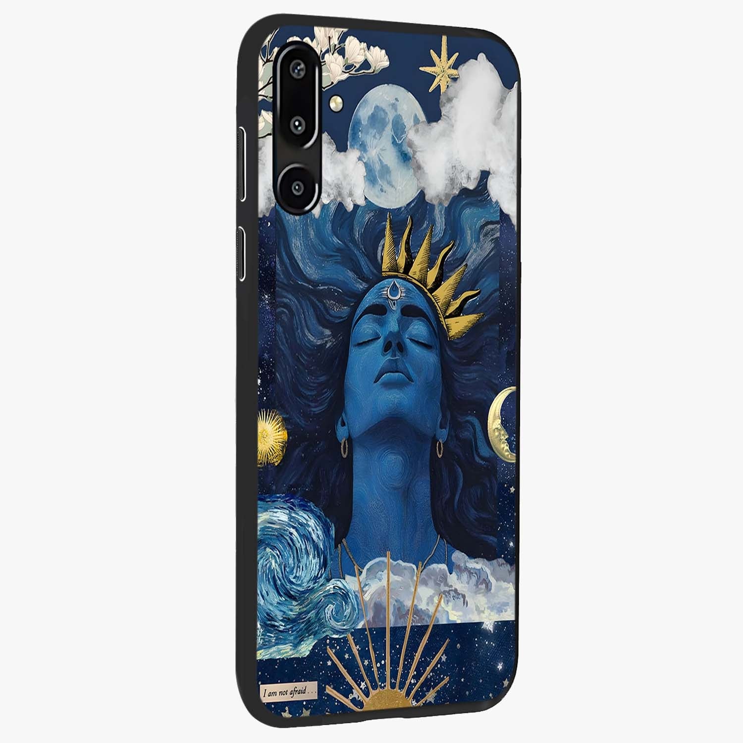 Aesthetic Lord Shiva Glass Case upright view showcasing powerful Lord Shiva artwork with devotional theme.