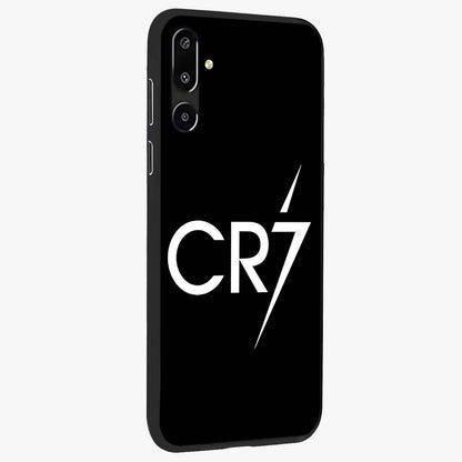 Cr7 Elite Strike Glass Case upright view showcasing energetic football inspired design with modern sports aesthetic.