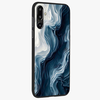 Ethereal Paper Marble Glass Case upright view showcasing smooth marble artwork with refined minimalist theme.