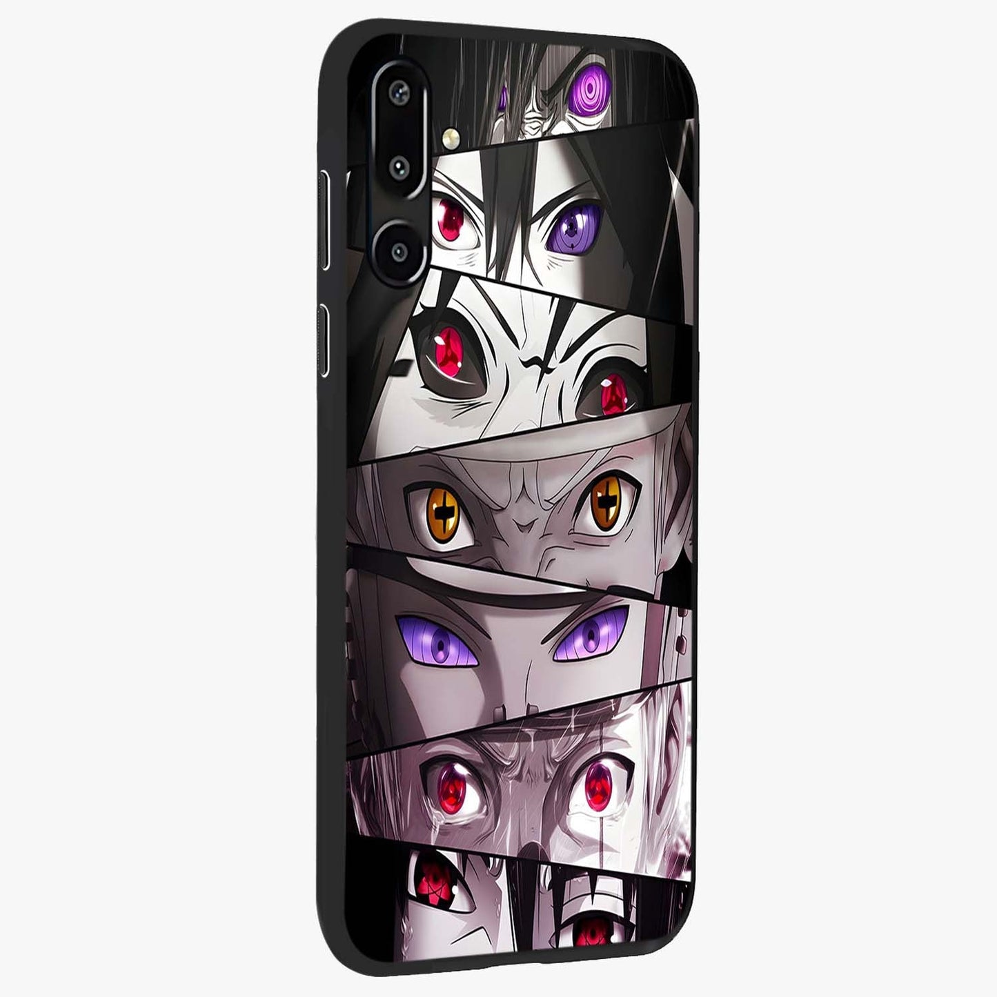 Eyes of Destiny Glass Case upright view showcasing symbolic eye artwork with dramatic artistic theme.