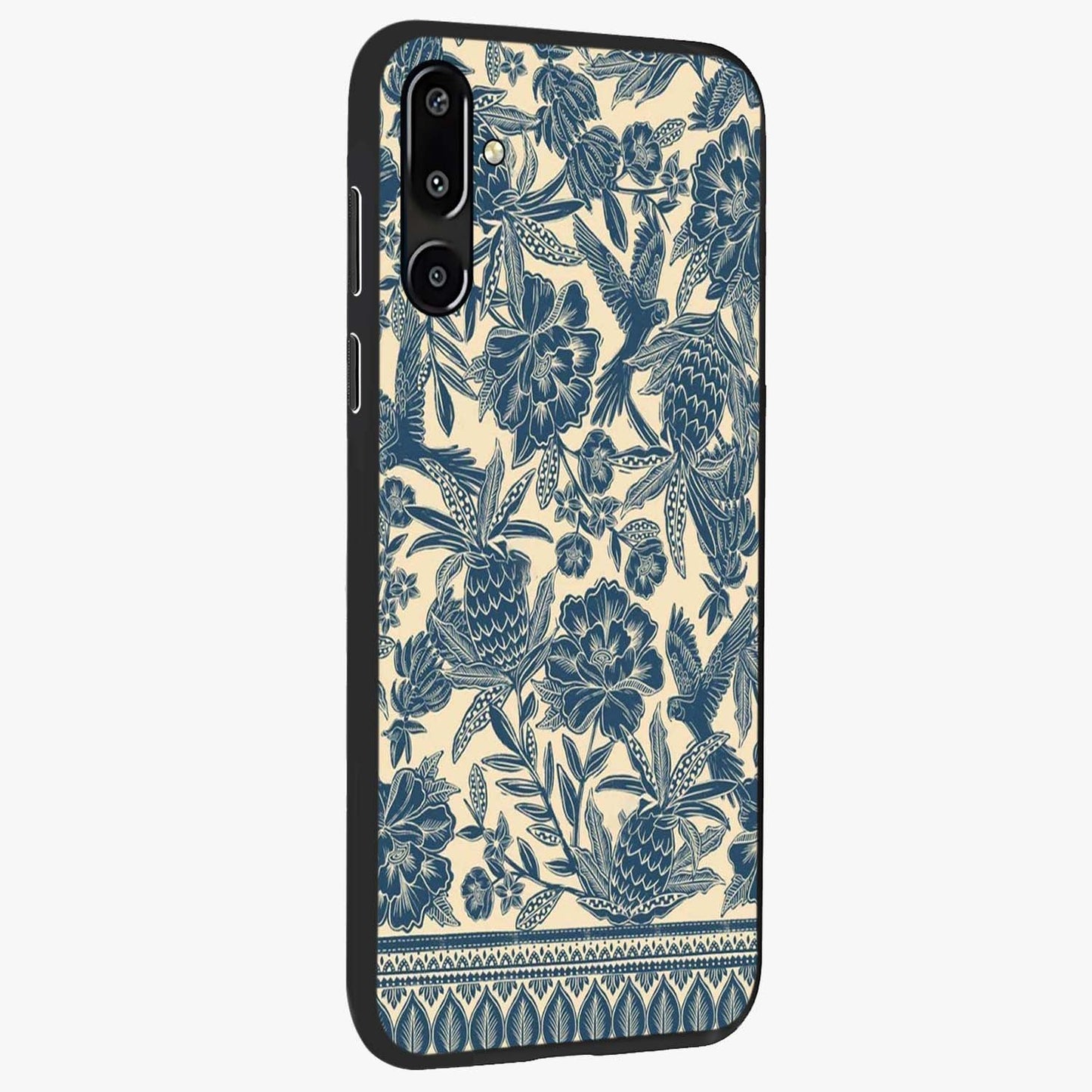 Heirloom Wild Bloom Glass Case upright view showcasing delicate wildflower artwork with timeless floral theme.