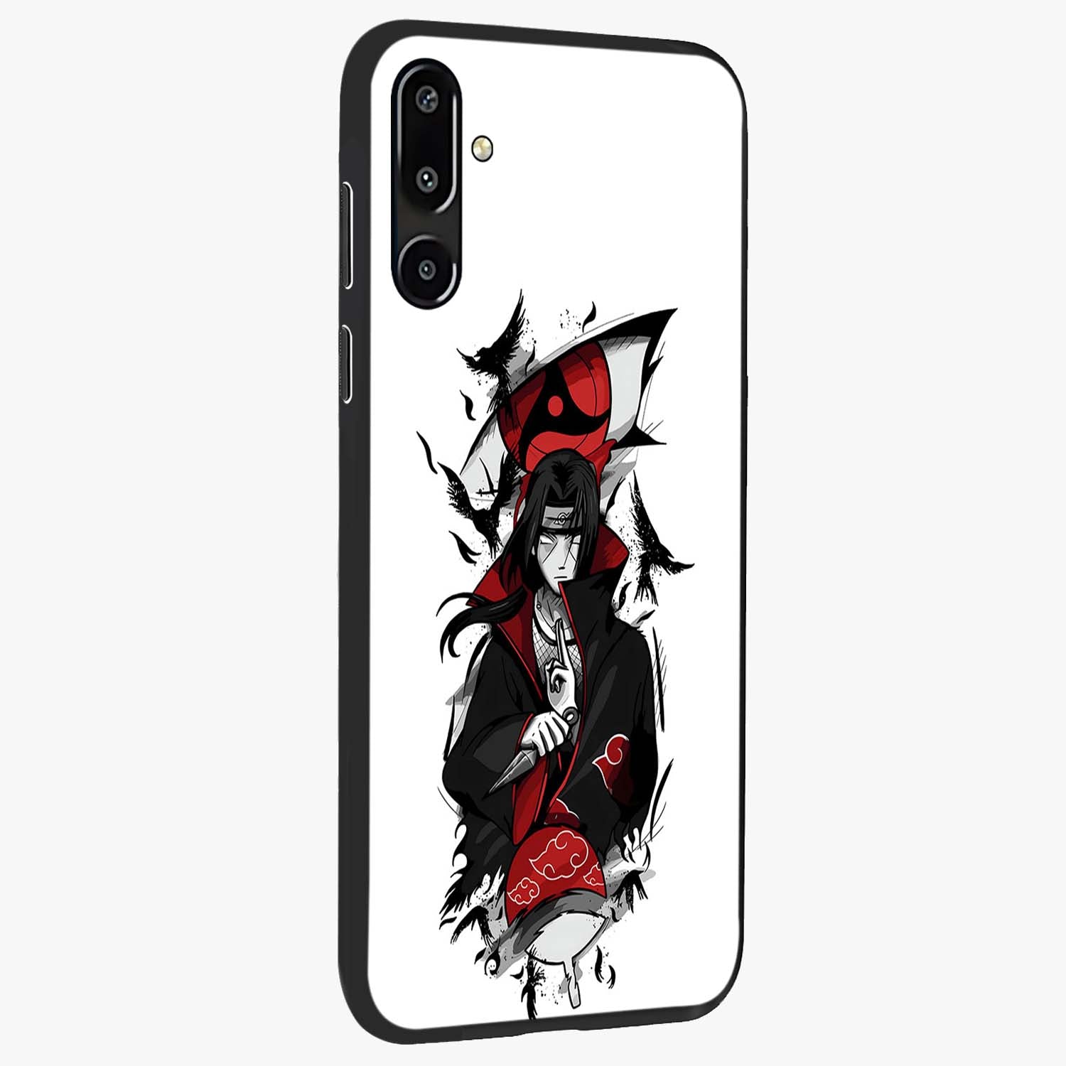 Itachi Limited Edition Naruto Anime Glass Case upright view showcasing intense anime artwork with powerful character theme.