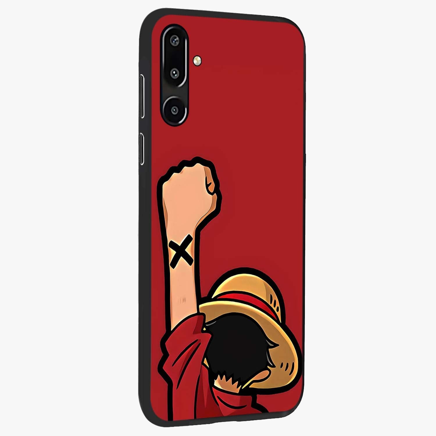 Luffy X Spirit Glass Case upright view showcasing striking anime artwork with adventurous character theme.