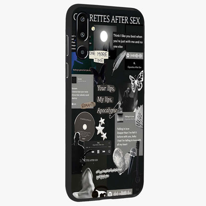 Midnight Love Echo Glass Case upright view showcasing expressive romantic artwork with dreamy midnight theme.