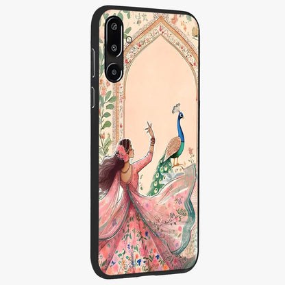 Royal Grace Muse Glass Case upright view showcasing stylish artistic artwork with sophisticated royal theme.