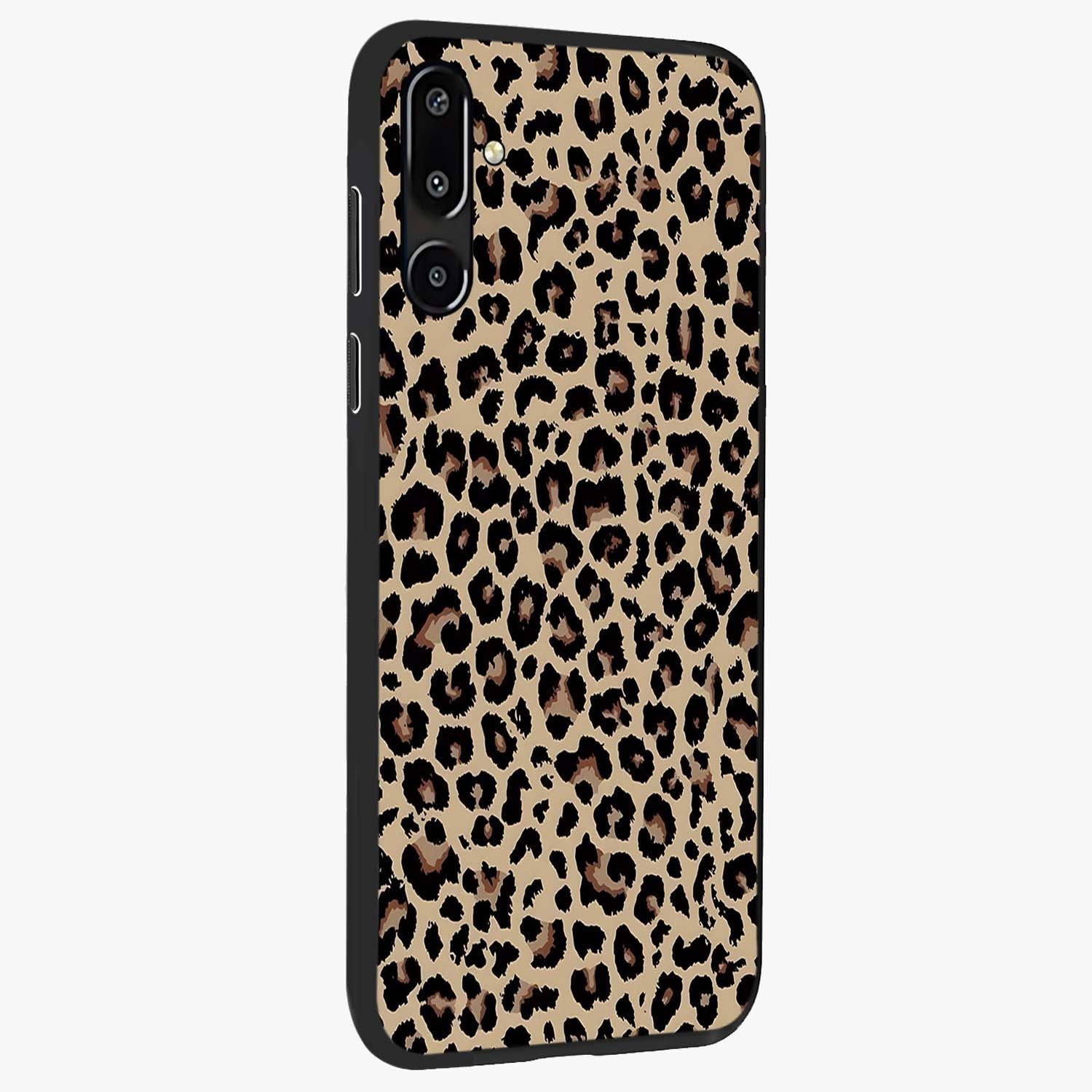 Savage Chic Pattern Glass Case upright view showcasing trendy decorative artwork with edgy fashion theme.