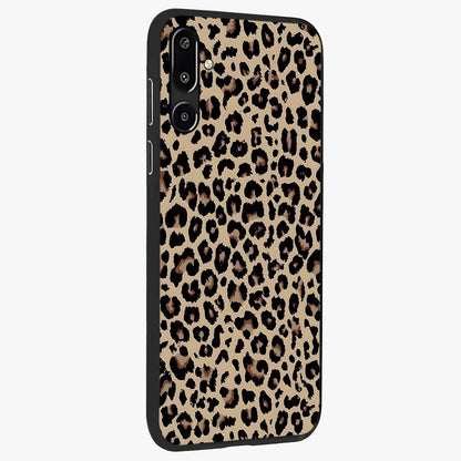 Savage Chic Pattern Glass Case upright view showcasing trendy decorative artwork with edgy fashion theme.