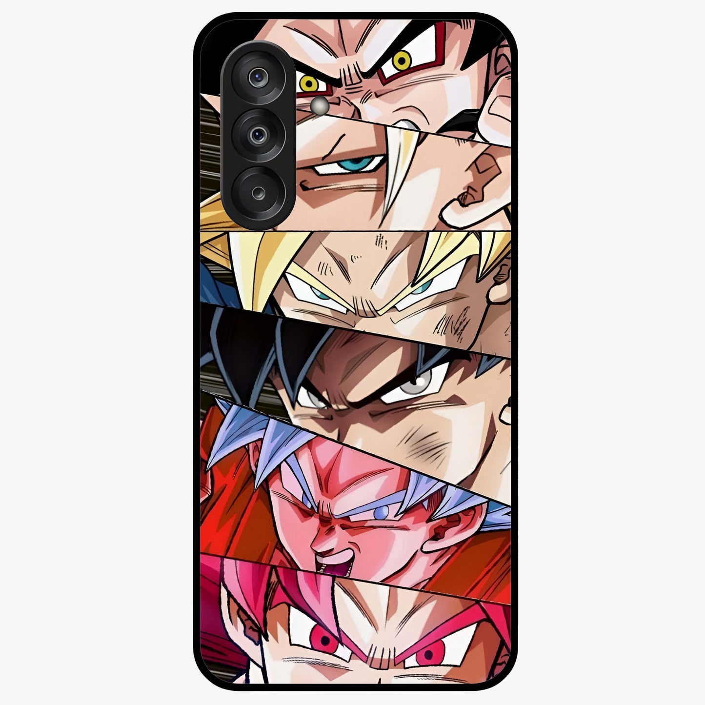 Anime Character Glass Case showing flat back view with vibrant anime artwork and glossy glass finish.