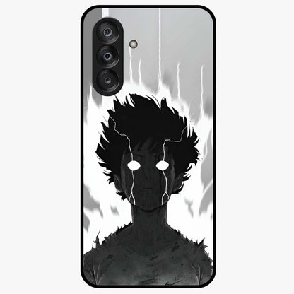 Awakened Inner Rage Glass Case showing flat back view with intense artistic artwork and glossy glass finish.